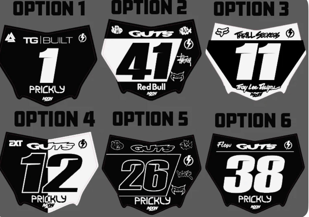 MOTOCUTZ plate decal custom